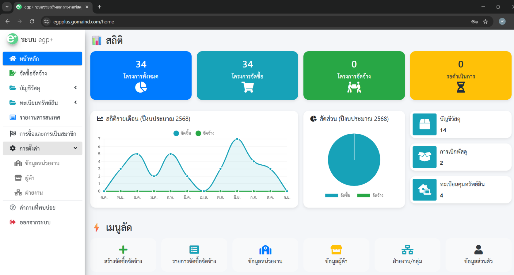 รายงานข้อมูลใหม่ egp+ 2.6